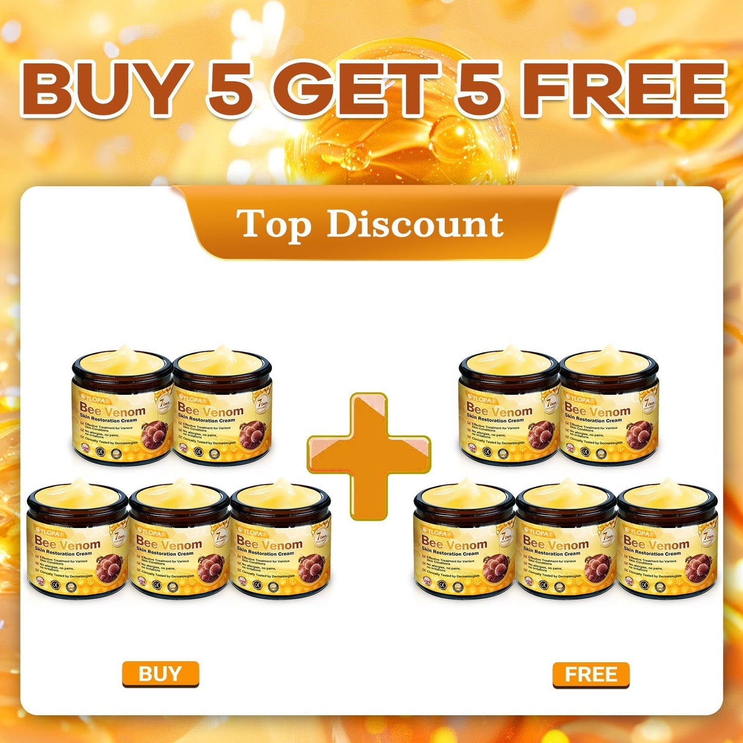 ✨TLOPA® Bee Venom Repair Radiance Cream | Unlock Smooth Skin, Fight Sagging 🎁 Lightweight Daily Care, Limited-Time 70% OFF🎊