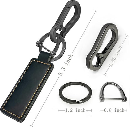 🌈 Keychain Leather keychain Universal key ring D-ring hanging chain💫