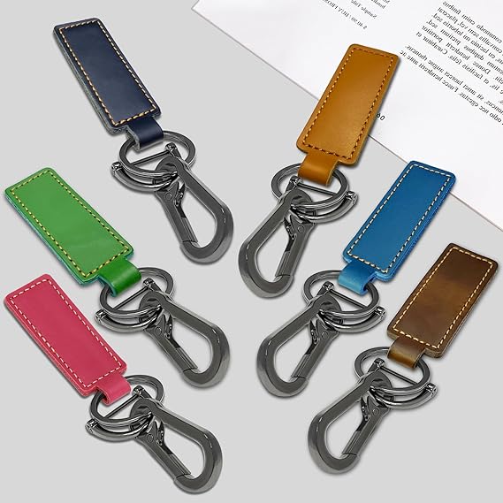 🌈 Keychain Leather keychain Universal key ring D-ring hanging chain💫