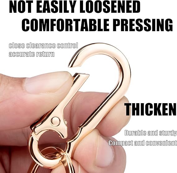 Metal key chain key ring key chain loop clip storage container