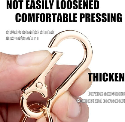 Metal key chain key ring key chain loop clip storage container